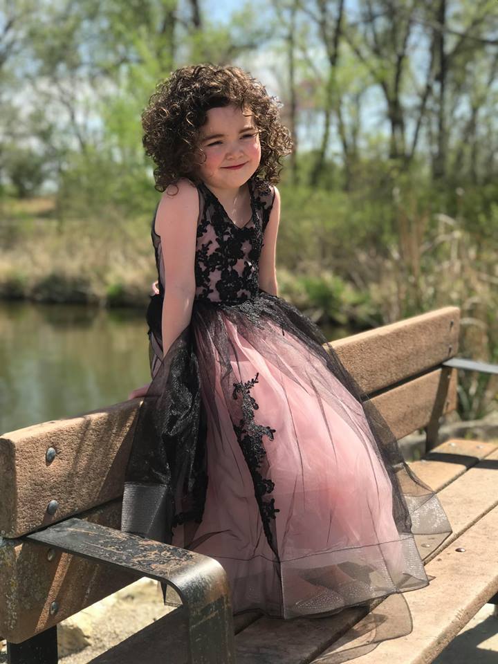 PLwedding Flower Girl Dress Kids Lace Applique Pageant Ball Gown Prom Dresses Picture Color 1 Size 8 - Image 3